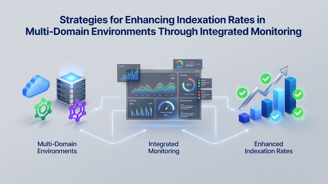 Graph showing indexation rate improvements after implementing unified monitoring across domains